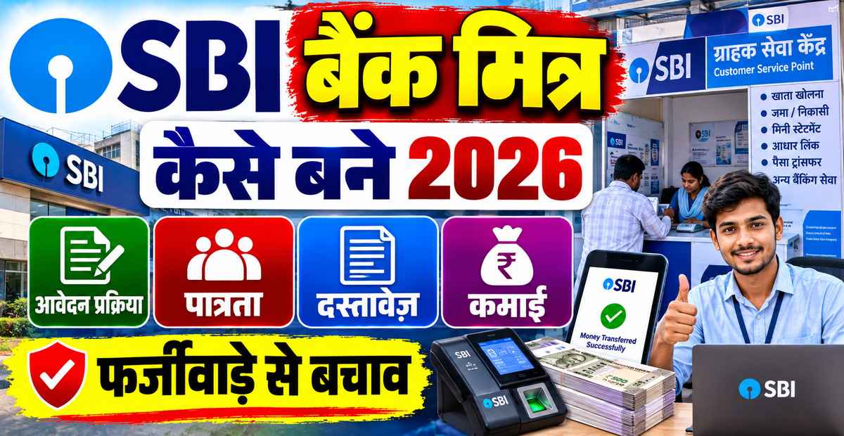 SBI Bank Mitra Kaise Bane 2026: आवेदन प्रक्रिया, पात्रता, दस्तावेज़, कमाई और फर्जीवाड़े से बचाव