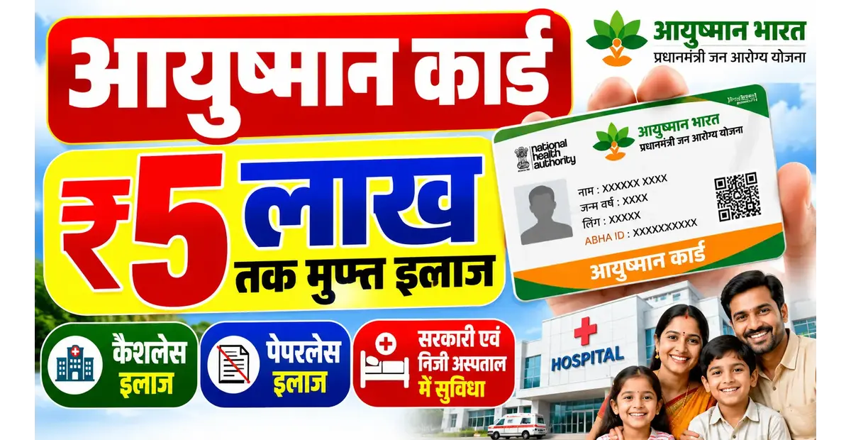 PMJAY Ayushman Card 2026, 5 lakh free treatment,