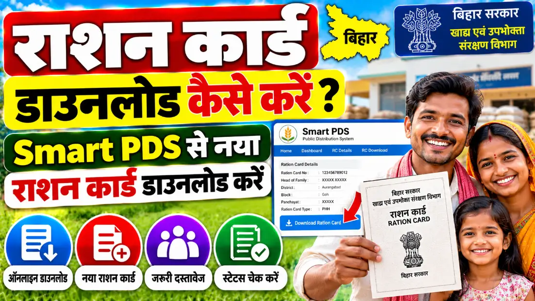 राशन कार्ड डाउनलोड कैसे करें (Ration Card Download Kaise Kare): Smart PDS से नया राशन कार्ड डाउनलोड करें