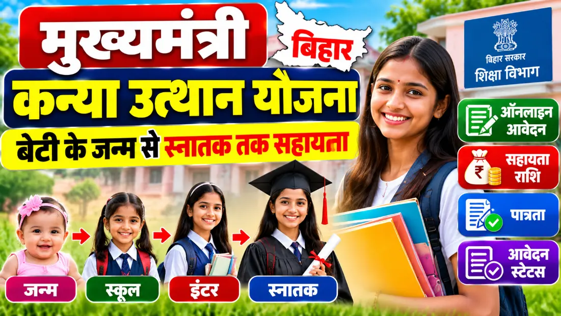 मुख्यमंत्री कन्या उत्थान योजना बिहार (Mukhyamantri Kanya Utthan Yojana): बेटी के जन्म से स्नातक तक सहायता