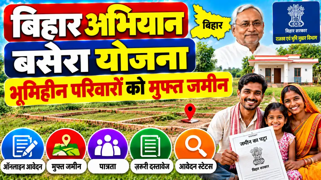 बिहार अभियान बसेरा योजना (Bihar Abhiyan Basera Yojana): भूमिहीन परिवारों को मुफ्त जमीन