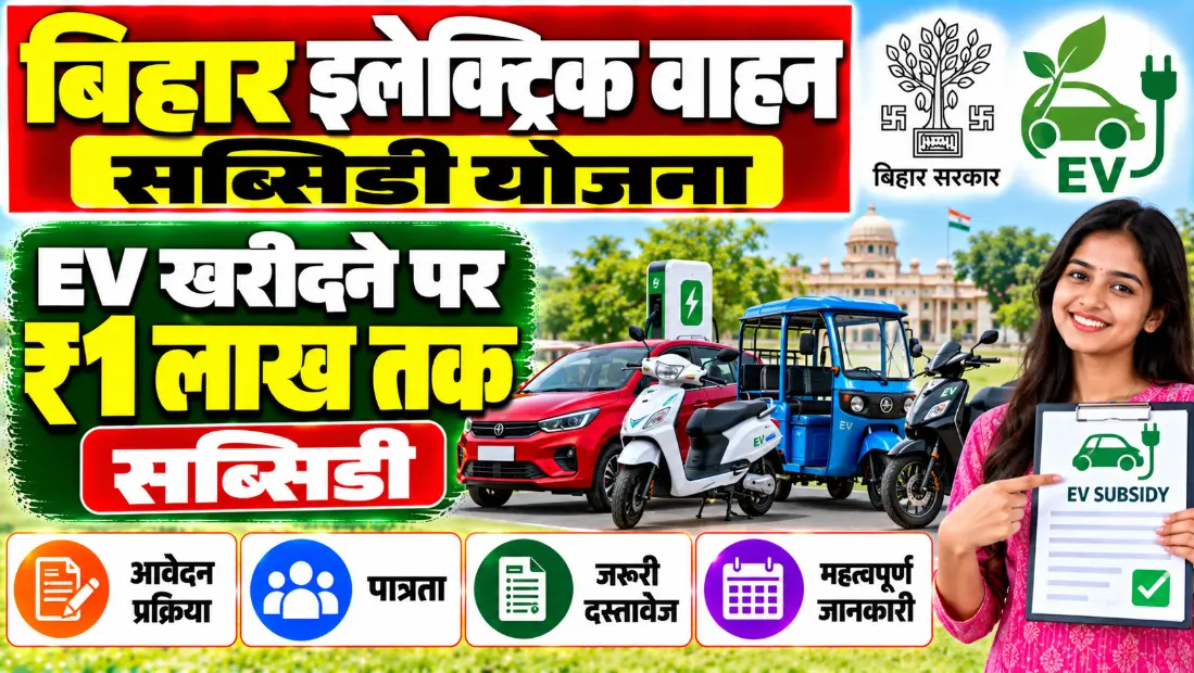 Bihar Electric Vehicle Subsidy: EV Kharidne par ₹1 Lakh Tak Subsidy, Eligibility aur Apply Process