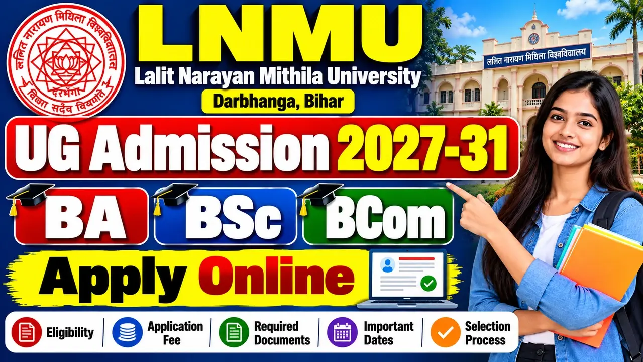 LNMU UG Admission 2027-31: BA BSc BCom Apply Online