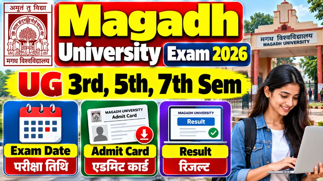 Magadh University Exam 2026: UG 3rd, 5th, 7th Sem Exam Date, Admit Card aur Result