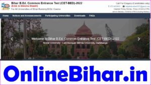 Bihar Bed CET 2022 Admission