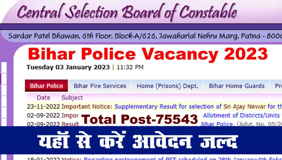 Bihar Police Vacancy