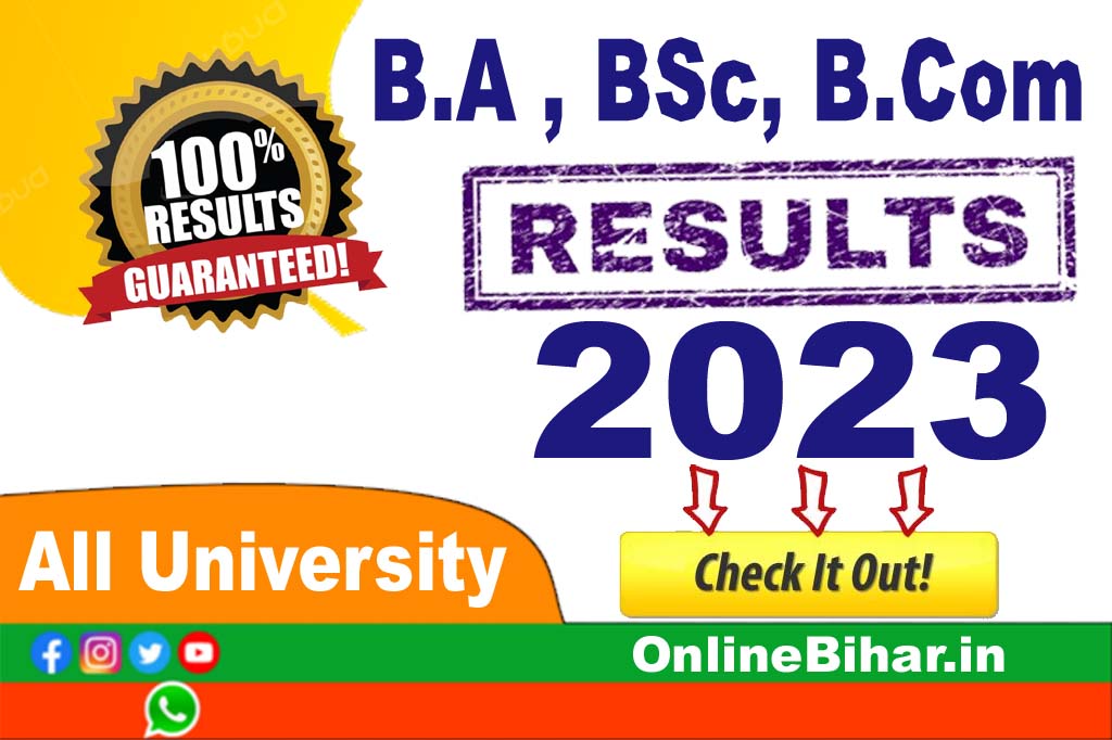 BA BSC BCOM Result 2023