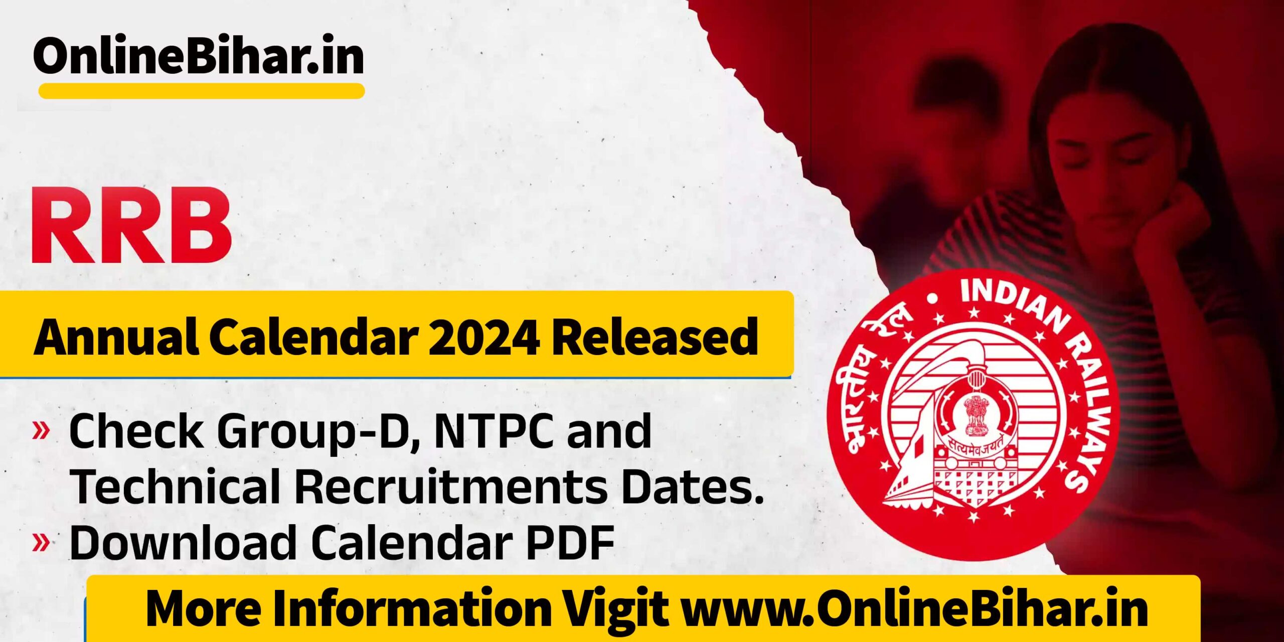 RRB Annual Calendar 2024
