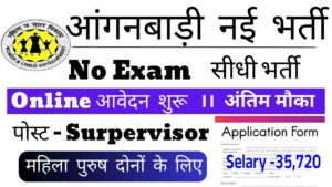 Bihar Anganwadi Supervisor New Vacancy 2024