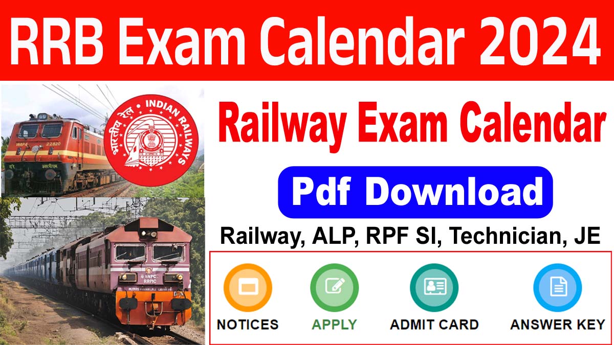 RRB Exam Calendar 2024