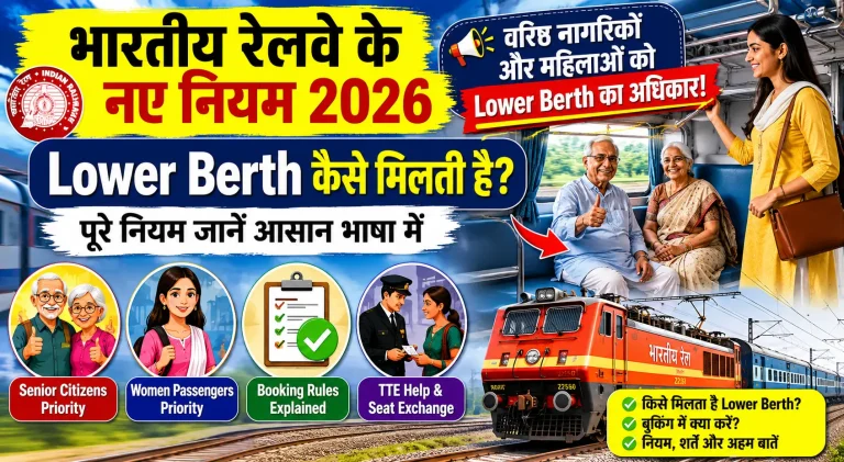 Indian Railways Lower Berth Rules 2026