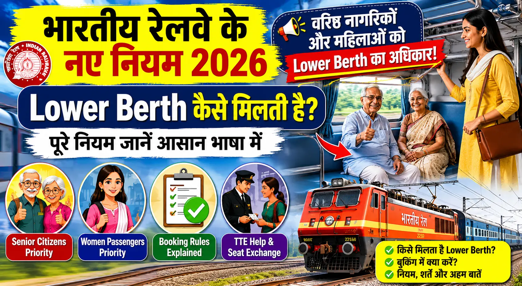 Indian Railways Lower Berth Rules 2026